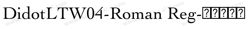 DidotLTW04-Roman Reg字体转换
